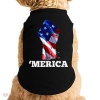 Merica USA American Flag Fist Doggie Tank thumb 0
