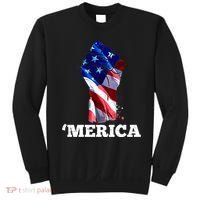 Merica USA American Flag Fist Sweatshirt thumb 0