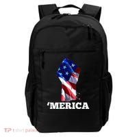 Merica USA American Flag Fist Backpack thumb 0