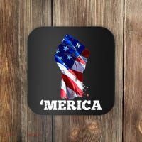 Merica USA American Flag Fist Coaster thumb 0