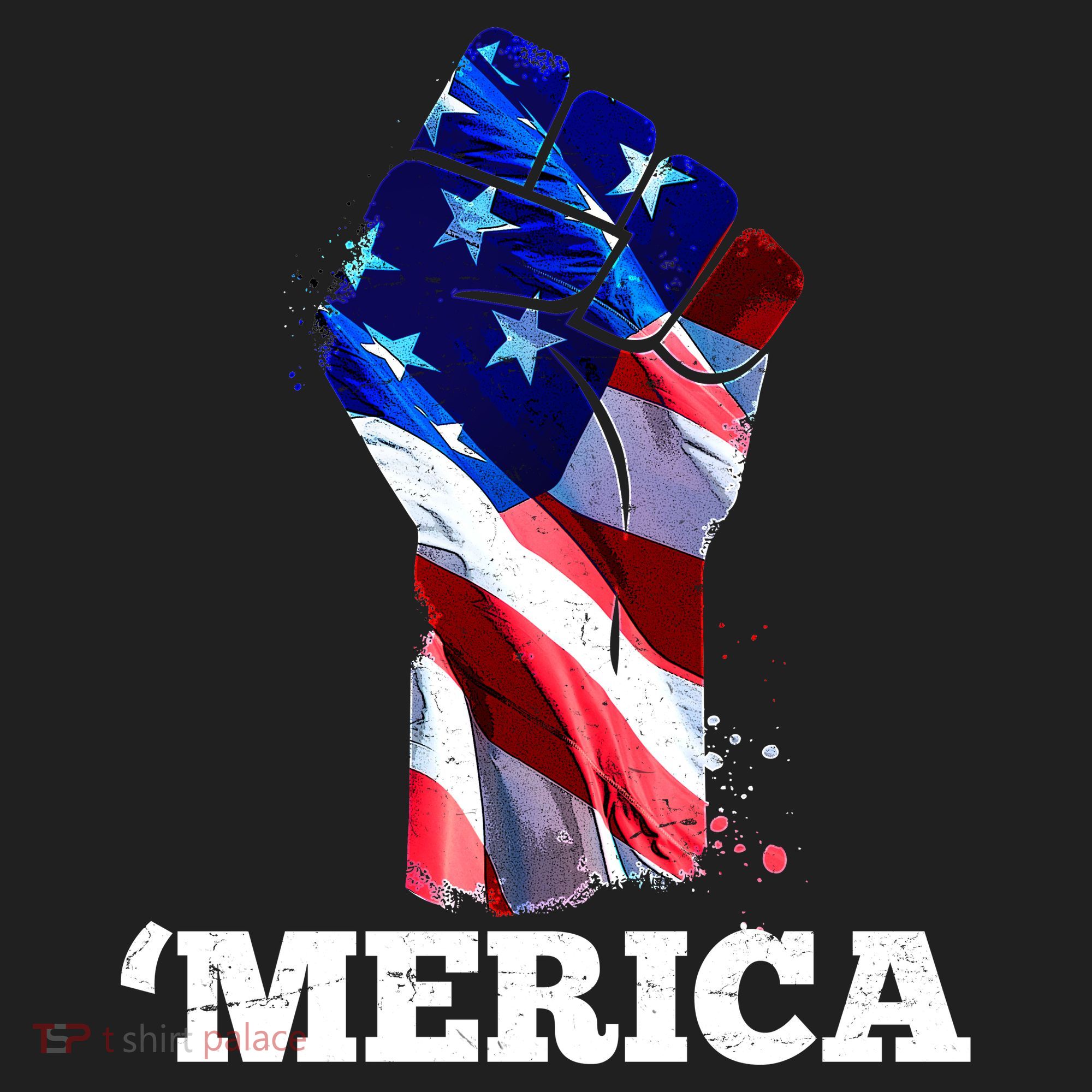 Merica USA American Flag Fist Tumbler