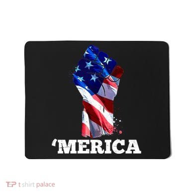 Merica USA American Flag Fist Mousepad