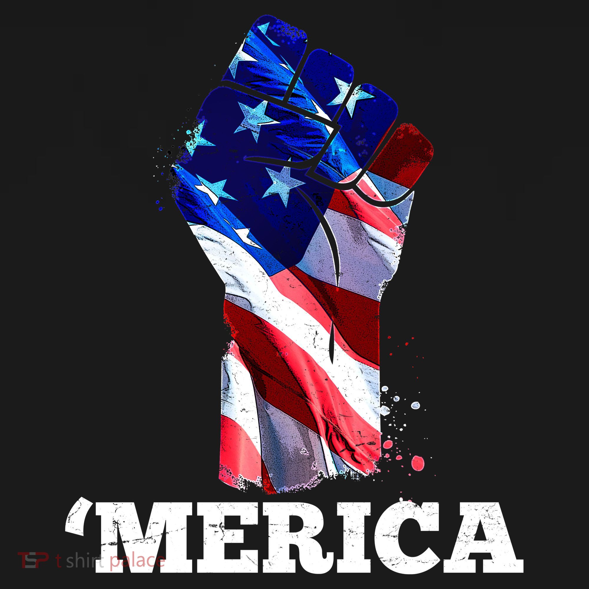 Merica USA American Flag Fist Visor