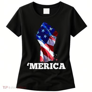 Merica USA American Flag Fist Women's T-Shirt