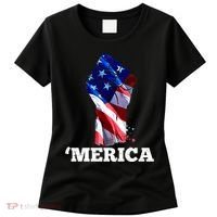 Merica USA American Flag Fist Women's T-Shirt thumb 0