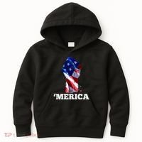 Merica USA American Flag Fist Kids Hoodie thumb 0