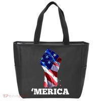 Merica USA American Flag Fist Tote Bag thumb 0