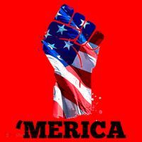 Merica USA American Flag Fist Santa Hat thumb 1