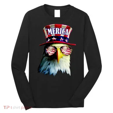 Merica USA Eagle Long Sleeve Shirt