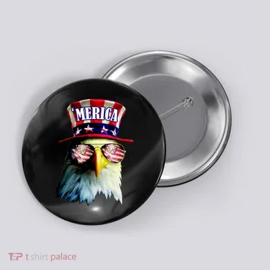 Merica USA Eagle Button