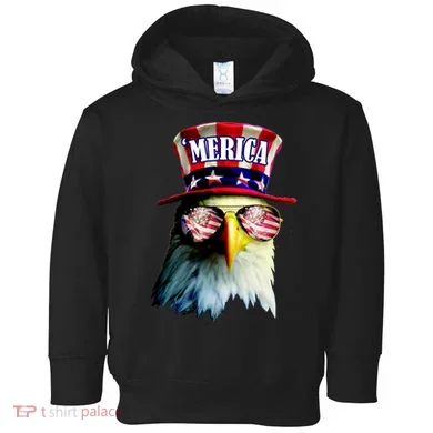 Merica USA Eagle Toddler Hoodie