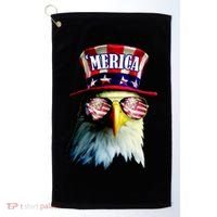Merica USA Eagle Golf Towel thumb 0