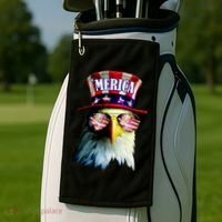 Merica USA Eagle Golf Towel thumb 2