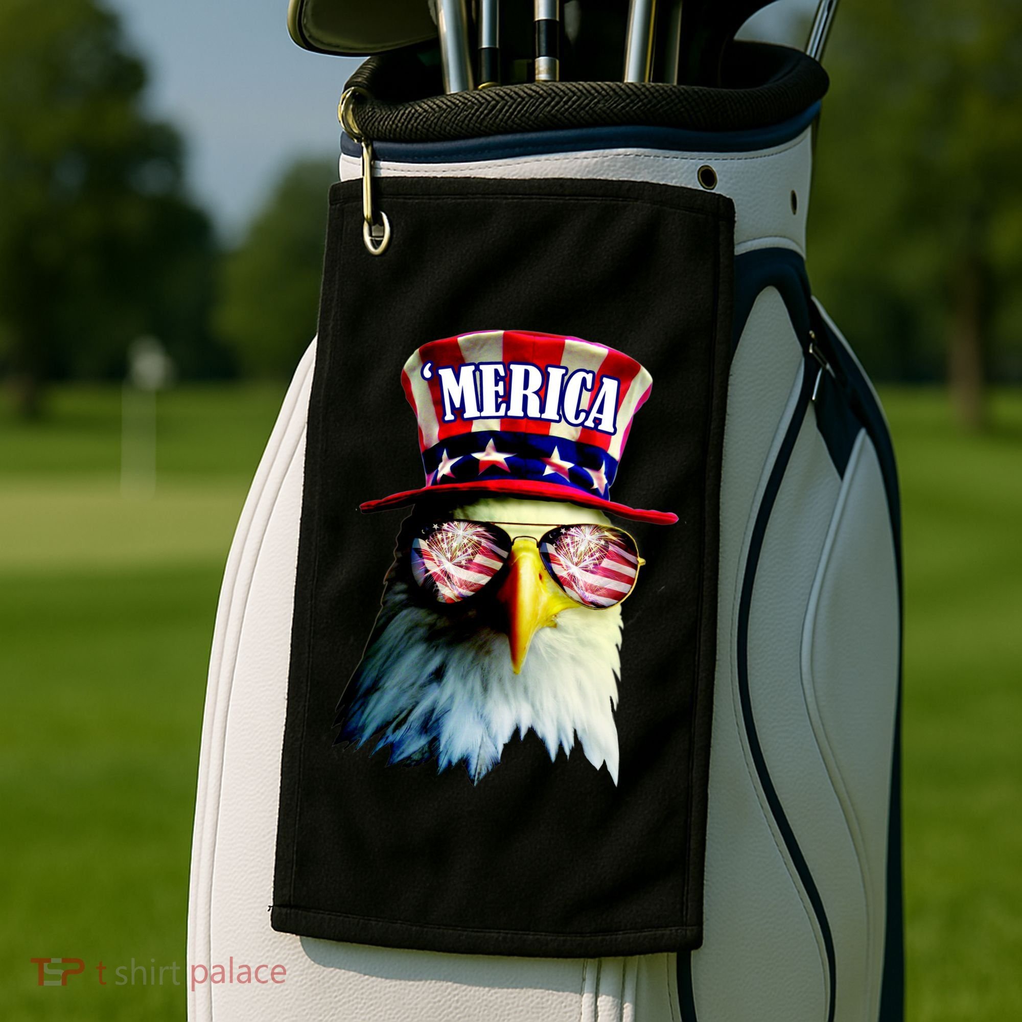 Merica USA Eagle Golf Towel