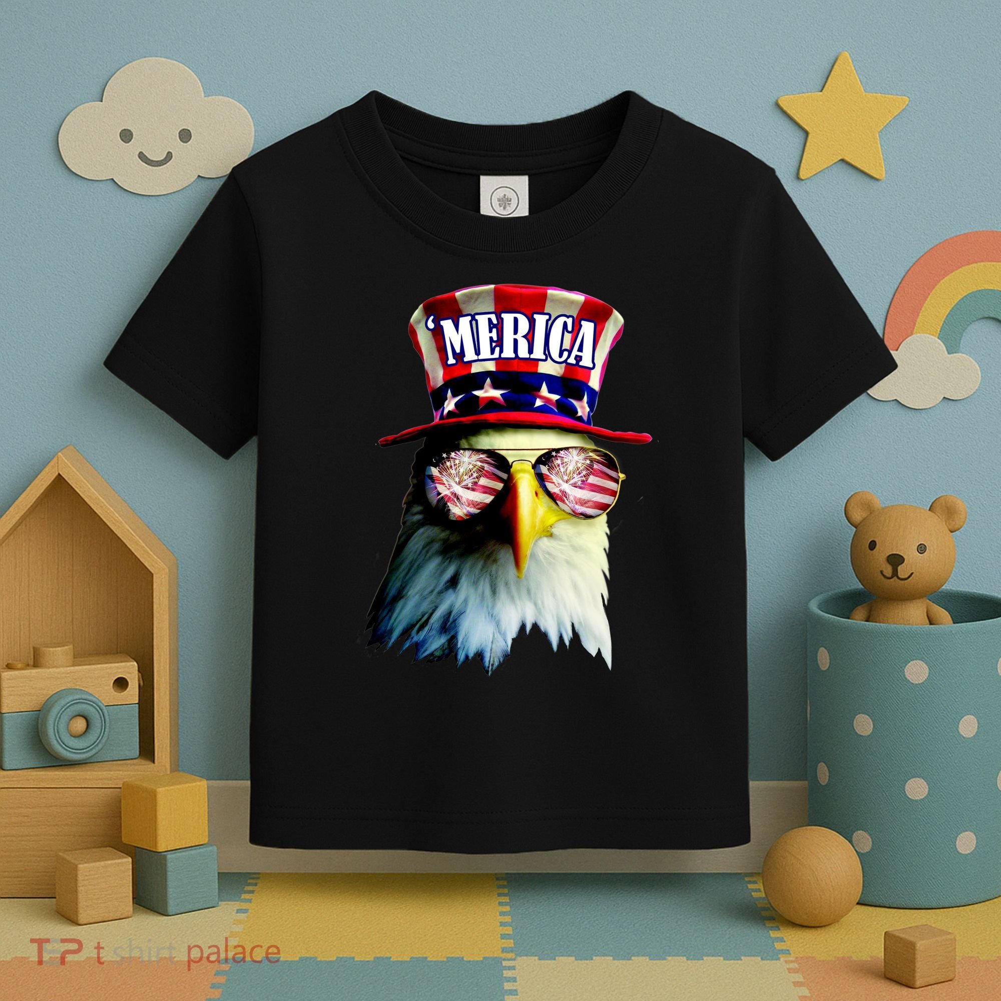 Merica USA Eagle Toddler T-Shirt