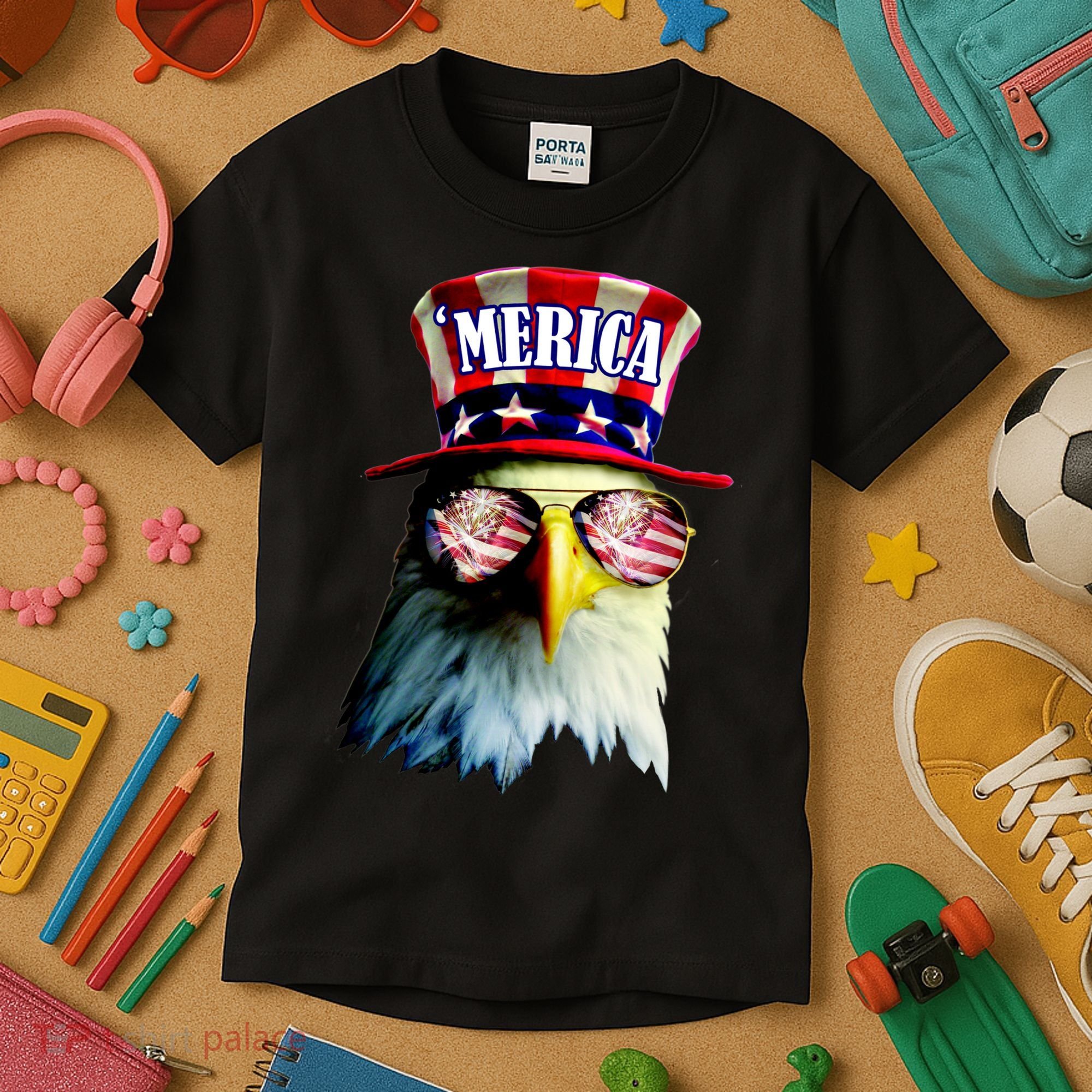 Merica USA Eagle Kids T-Shirt