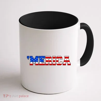 Merica USA Logo Coffee Mug back