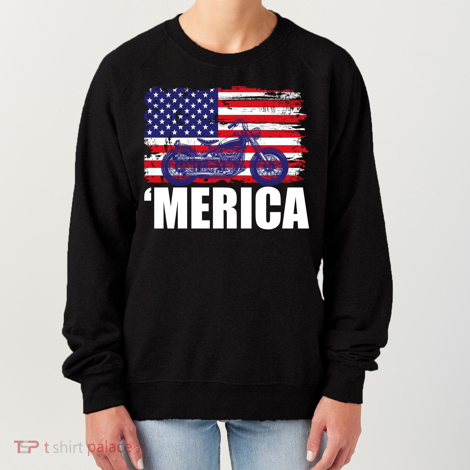 Merica USA Motorcycle  Women's Sweatshirt