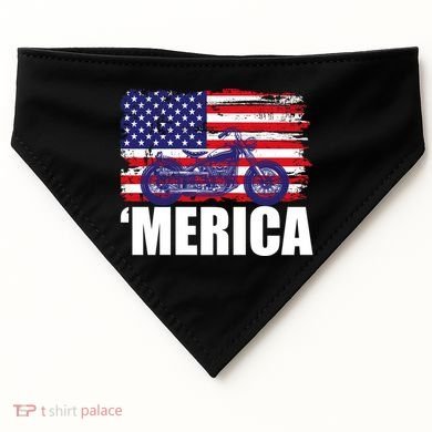 Merica USA Motorcycle  USA-Made Doggie Bandana