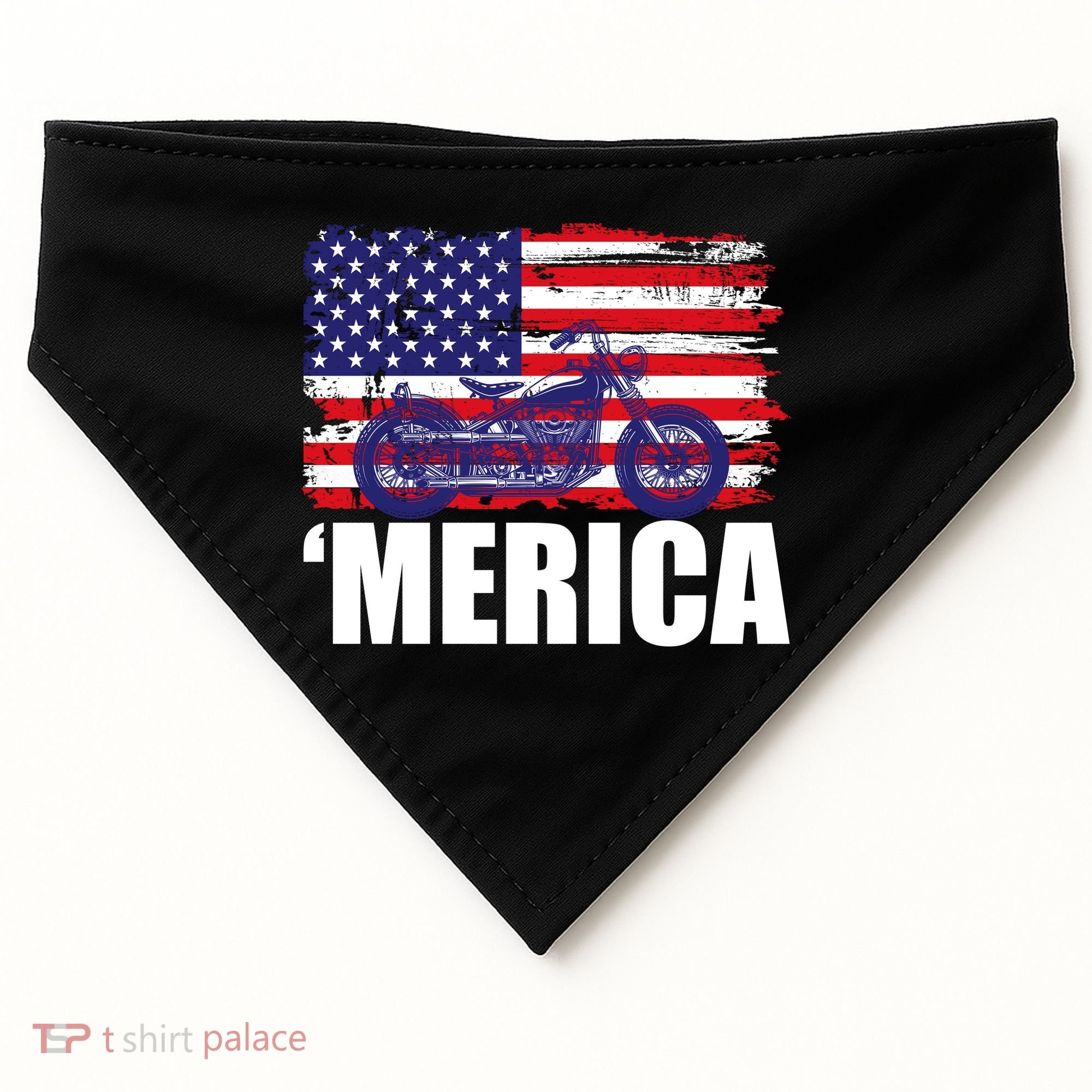 Merica USA Motorcycle  USA-Made Doggie Bandana