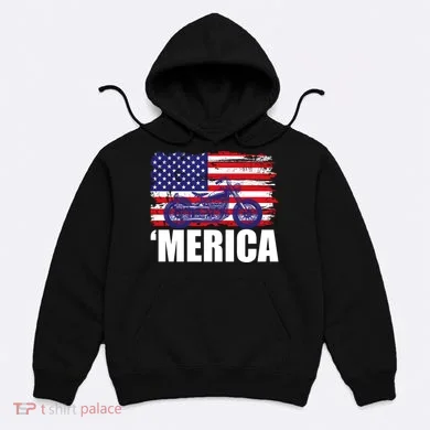 Merica USA Motorcycle  Hoodie