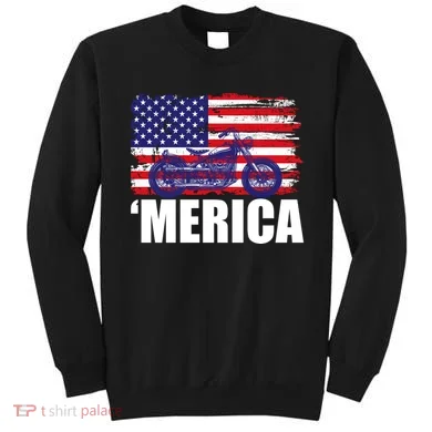 Merica USA Motorcycle  Sweatshirt
