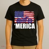 Merica USA Motorcycle  T-Shirt thumb 3