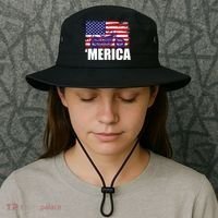 Merica USA Motorcycle  Bucket Hat thumb 3