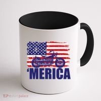 Merica USA Motorcycle  Coffee Mug thumb 1