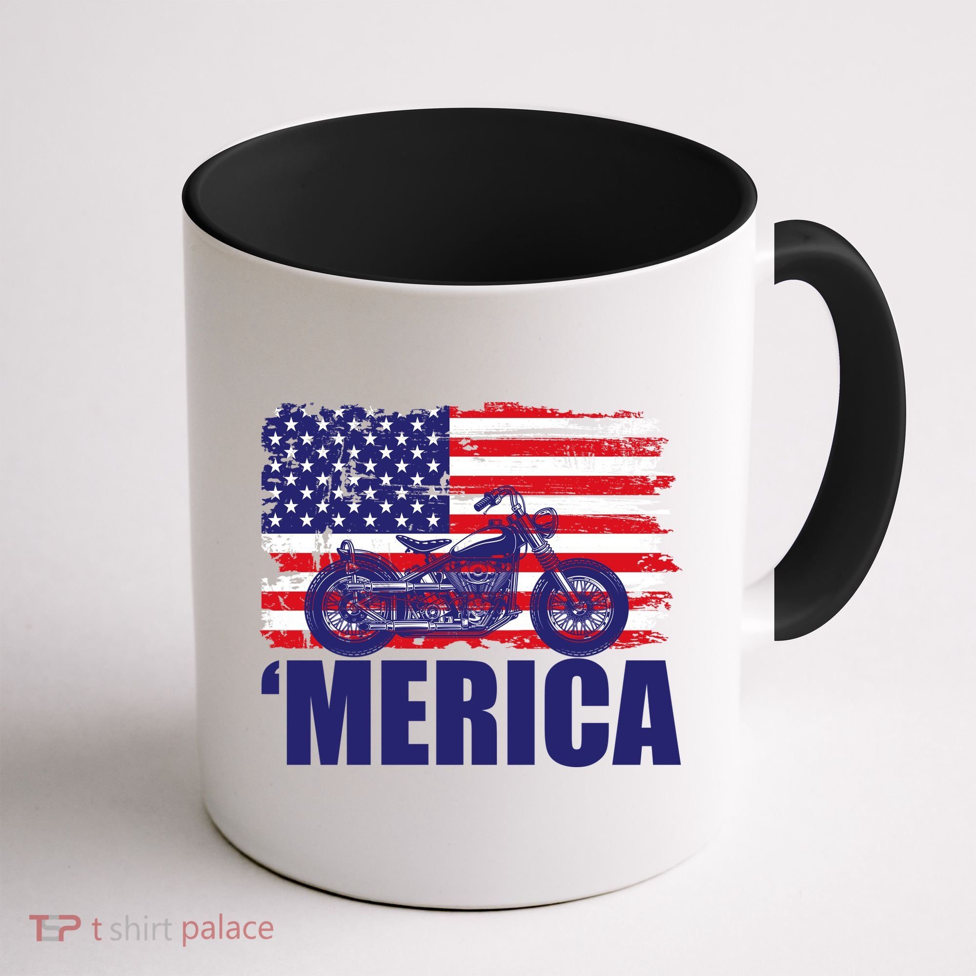 Merica USA Motorcycle  Coffee Mug