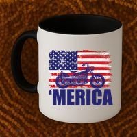Merica USA Motorcycle  Coffee Mug thumb 2