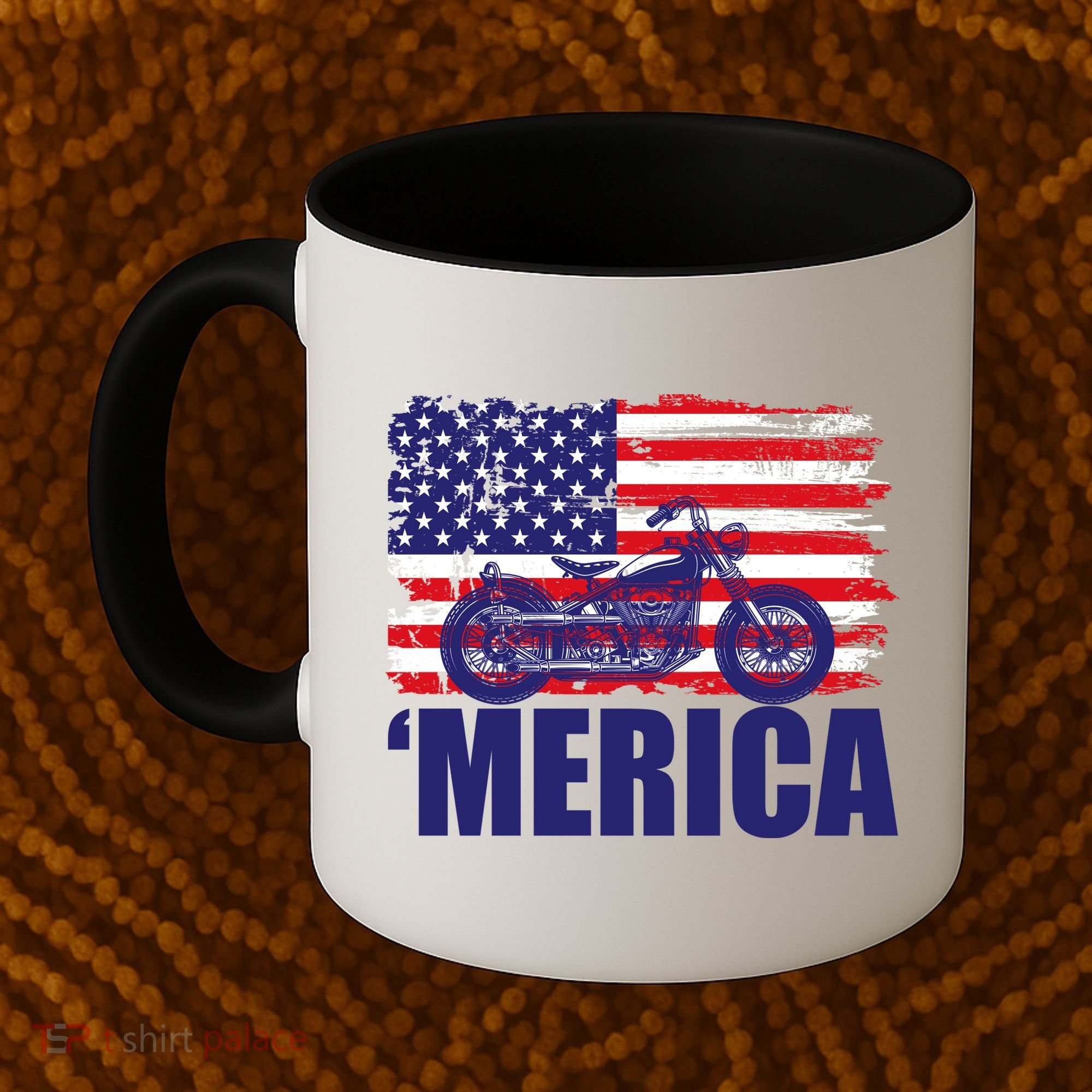 Merica USA Motorcycle  Coffee Mug