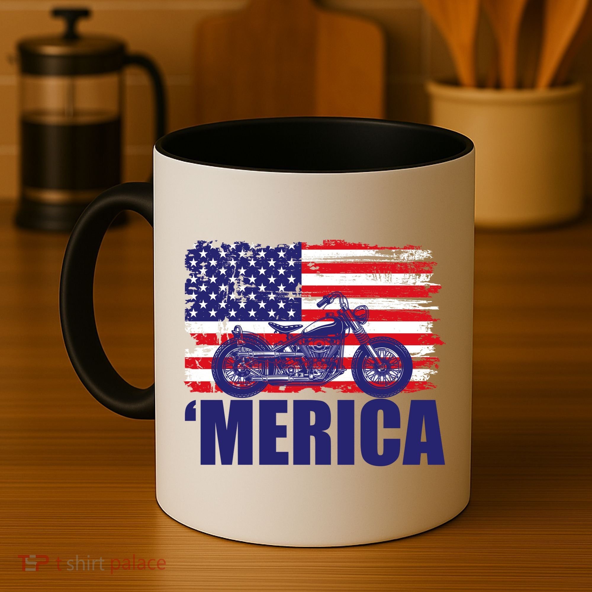 Merica USA Motorcycle  Coffee Mug