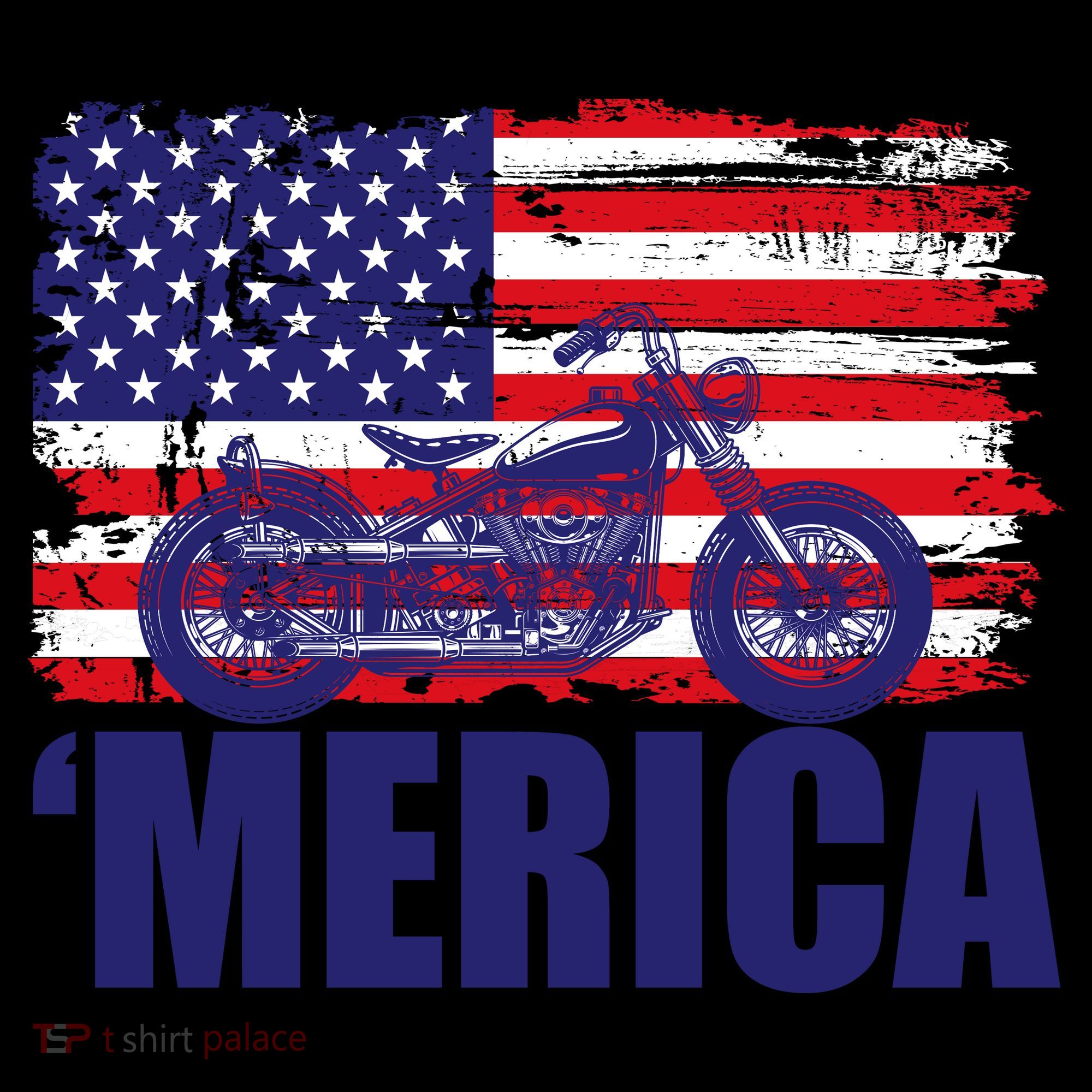 Merica USA Motorcycle  Coffee Mug