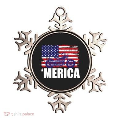 Merica USA Motorcycle  Ornament