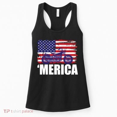 Merica USA Motorcycle  Women's Tank Top