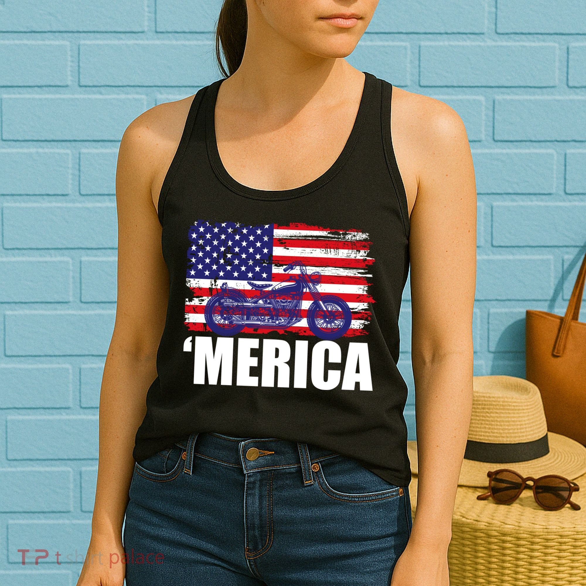 Merica USA Motorcycle  Women's Tank Top