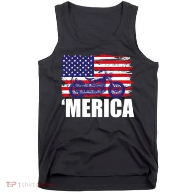 Merica USA Motorcycle  Tank Top
