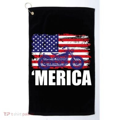 Merica USA Motorcycle  Golf Towel