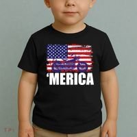 Merica USA Motorcycle  Toddler T-Shirt thumb 2