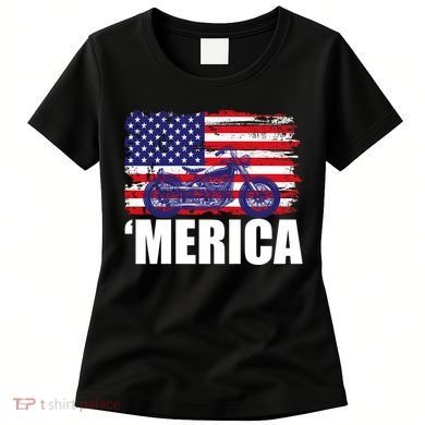 Merica USA Motorcycle  Women's T-Shirt
