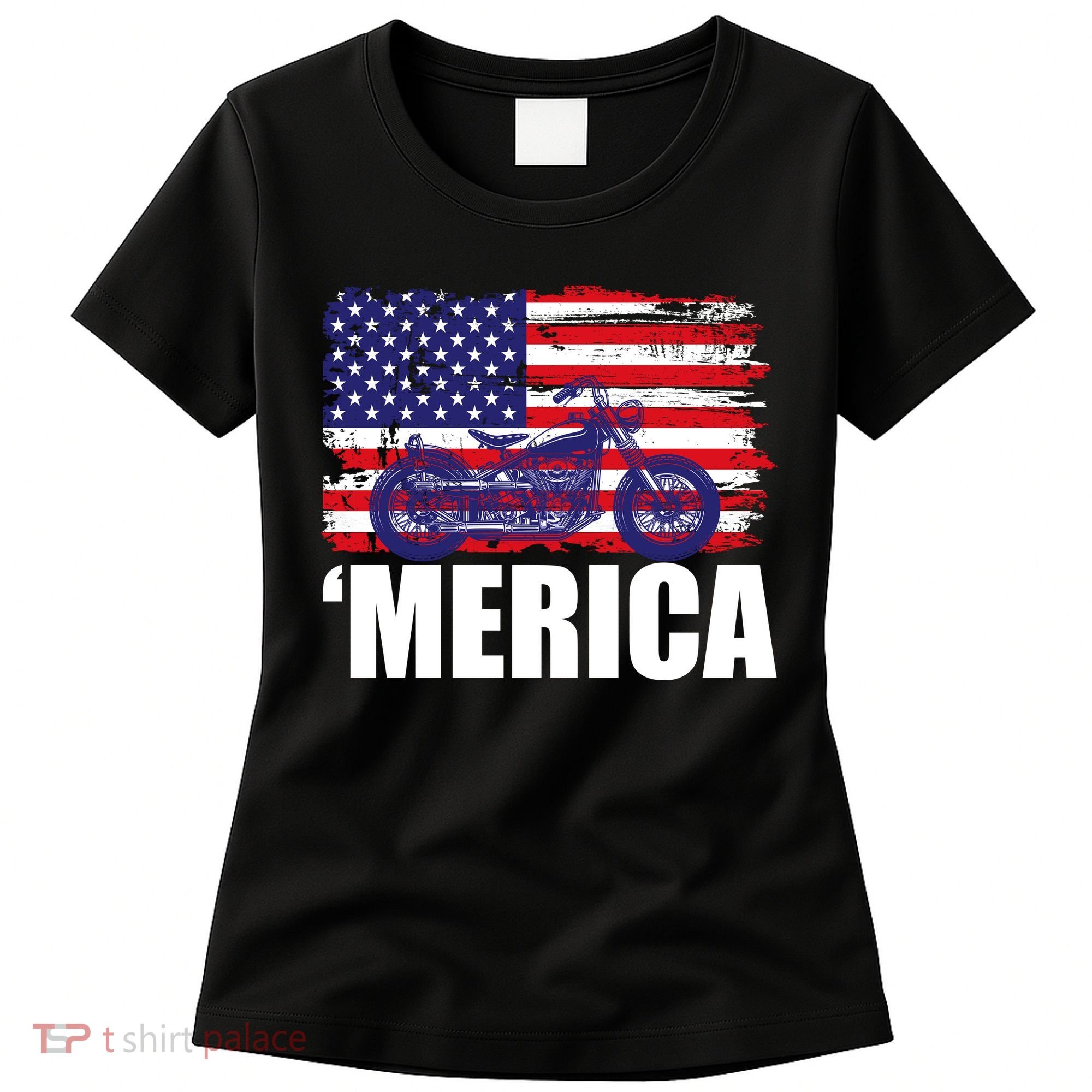 Merica USA Motorcycle  Women's T-Shirt
