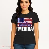 Merica USA Motorcycle  Women's T-Shirt thumb 4