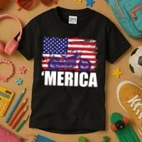 Merica USA Motorcycle  Kids T-Shirt thumb 3