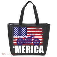 Merica USA Motorcycle  Tote Bag thumb 0