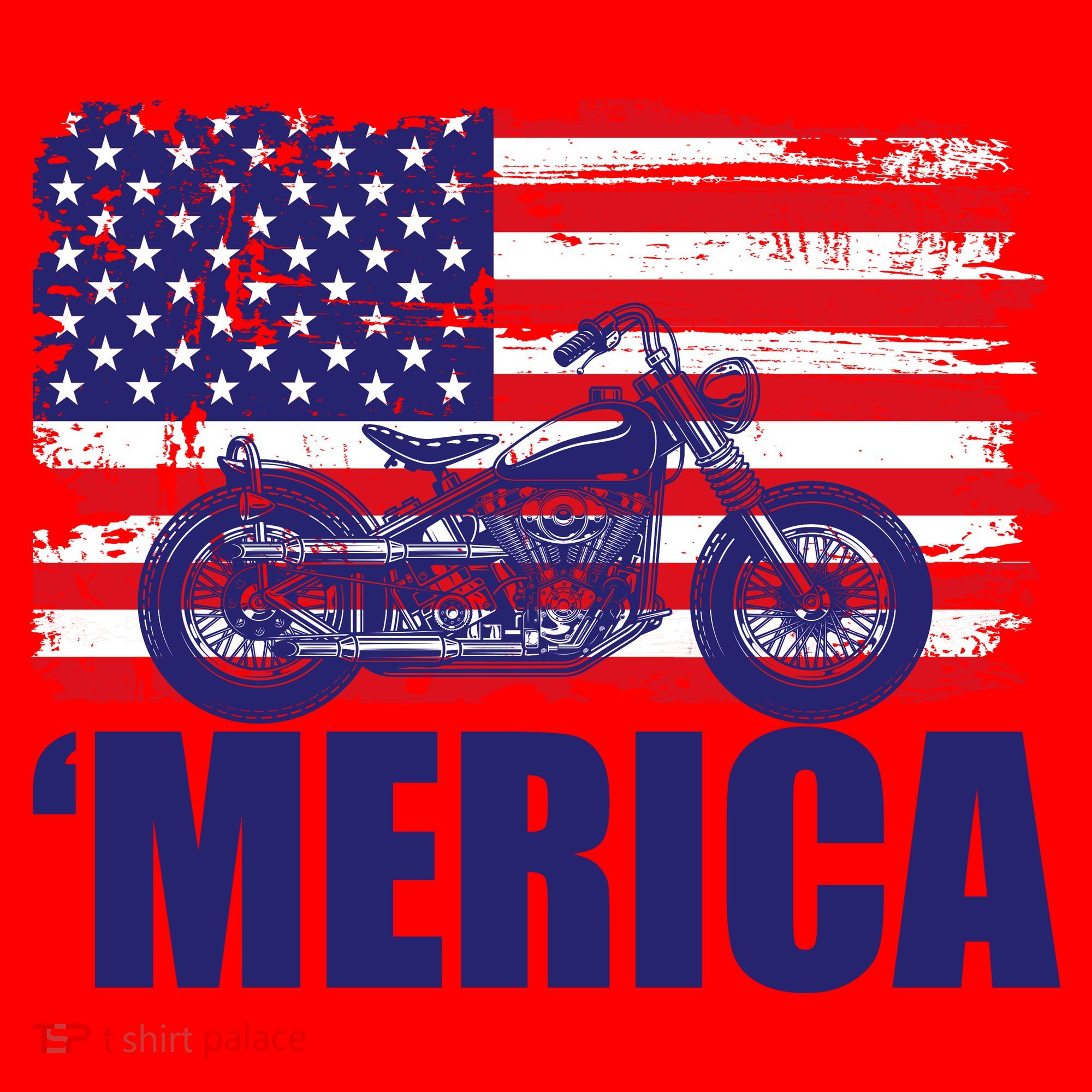 Merica USA Motorcycle  Santa Hat