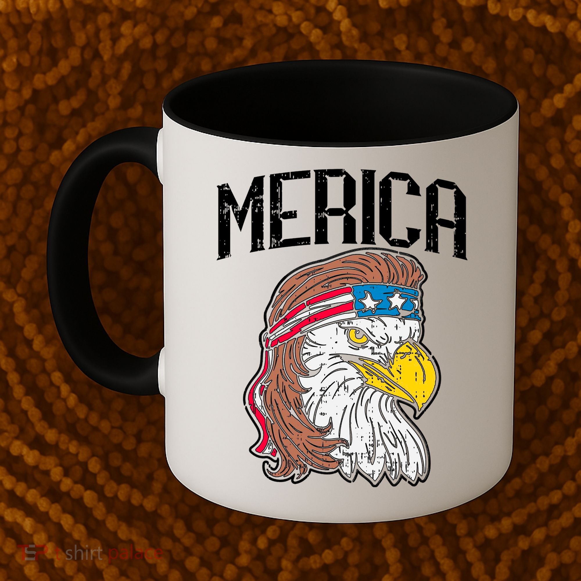Merica Vintage Patriotic Bald Eagle Coffee Mug