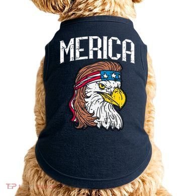 Merica Vintage Patriotic Bald Eagle Doggie Tank
