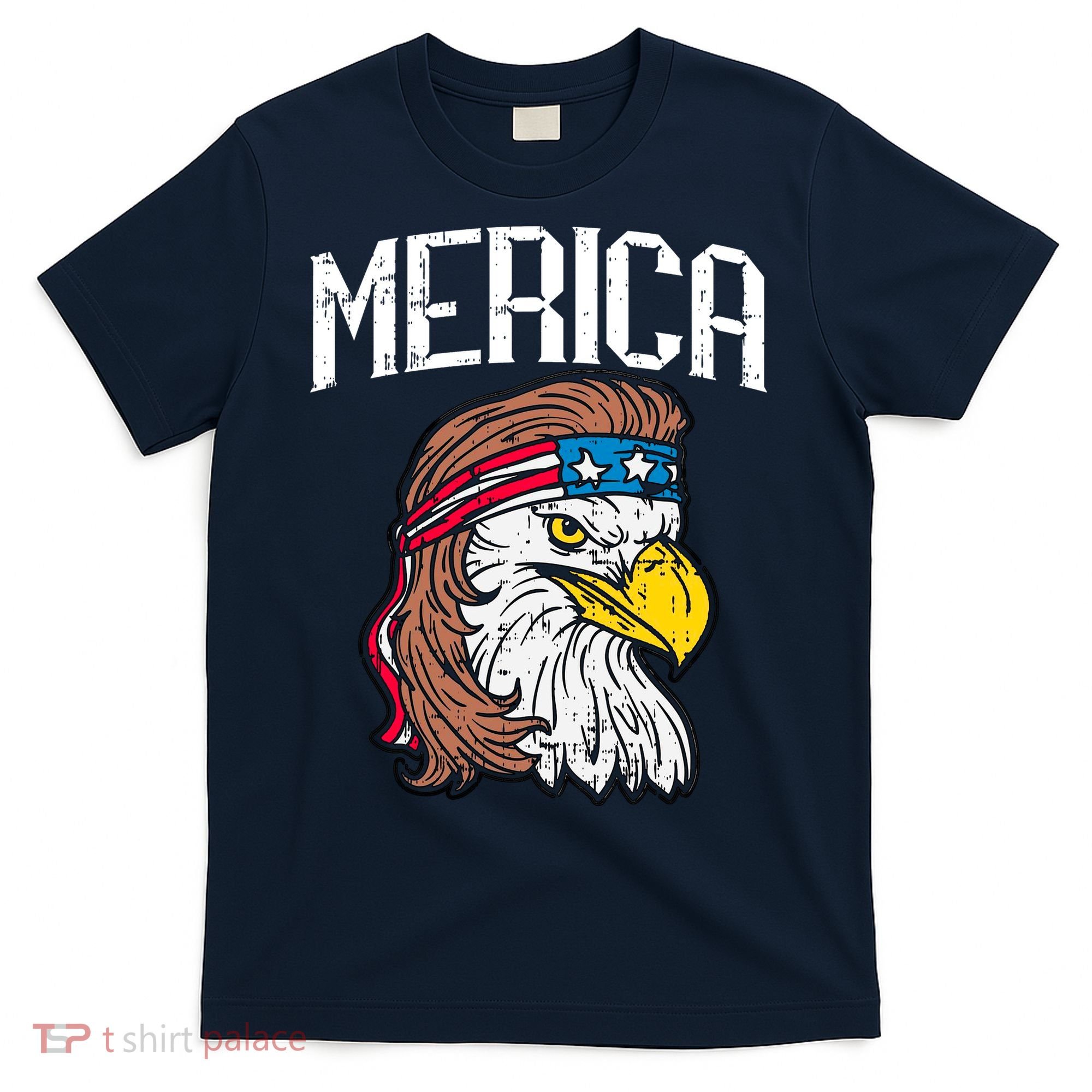 Merica Vintage Patriotic Bald Eagle T-Shirt