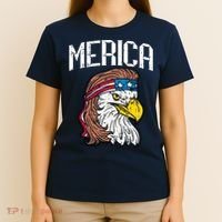Merica Vintage Patriotic Bald Eagle T-Shirt thumb 4